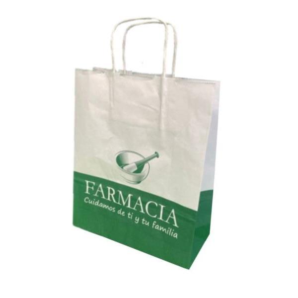 Asa Cordón Blanca 24+11x34 cm. FARMACIA