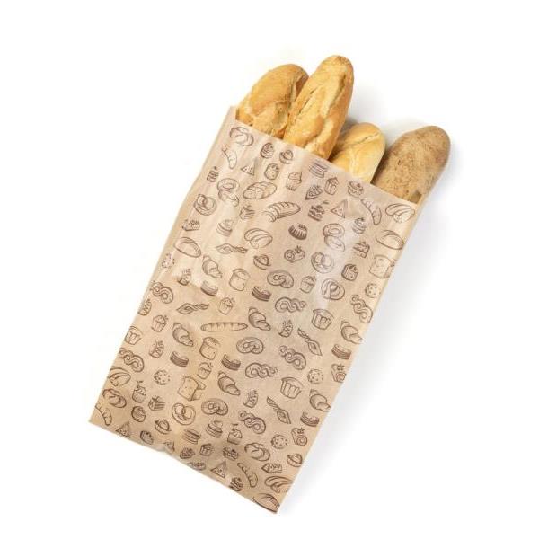 Bolsa Kraft Panadería 26+7x44 Standar