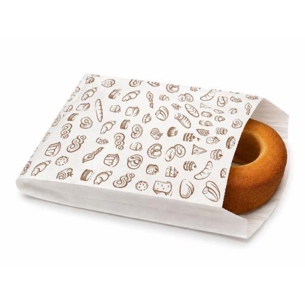Bolsa Blanca Pastelería 26+8x34 Standar