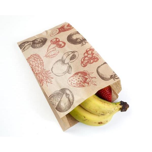 Bolsa Kraft 16+7x28 cm. Fruta