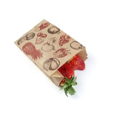 Bolsa Kraft 14+9x22 cm. Fruta