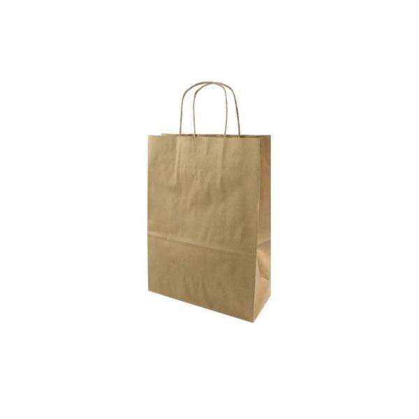 Asa Rizada Kraft "S" 24+11x34 cm. 80 gr.